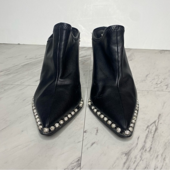 Steve Madden Venom Black Pointy Toe Heeled Mule 8 1/2 M - Picture 2 of 15